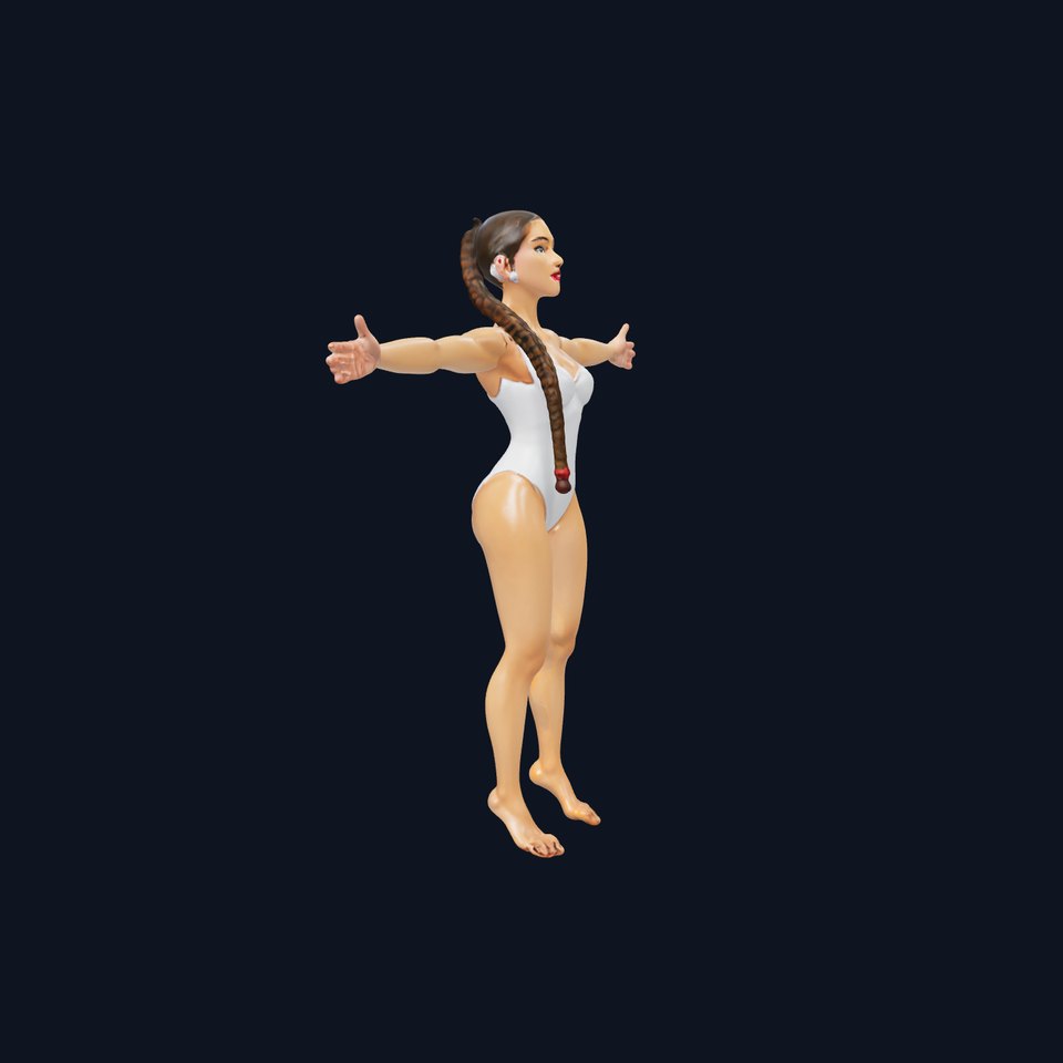 Elegant Swimsuit Model model pack